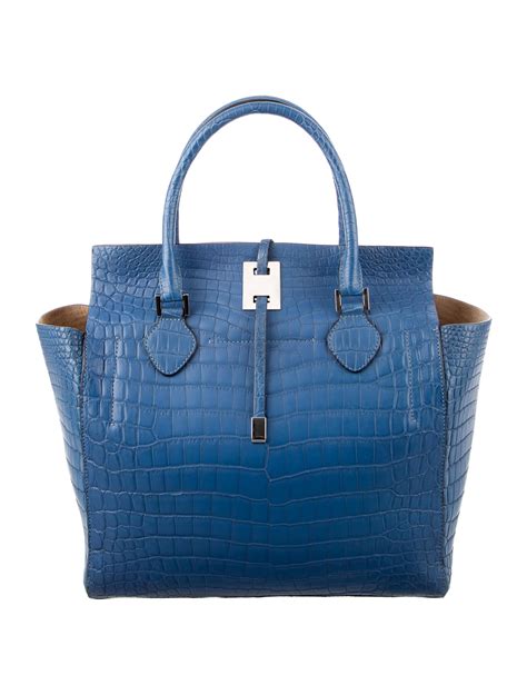 michael kors miranda crocodile nr 44|Miranda crocodile satchel Michael Kors Blue in Crocodile.